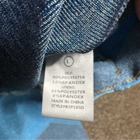 Fashion Nova Women’s Large Blue and Teal Striped High Rise Pants - Picture 12 of 14